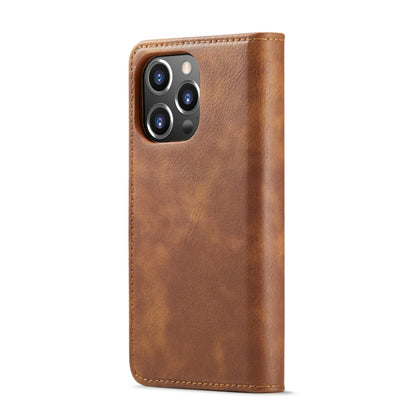 For iPhone 15 Pro Max DG.MING Crazy Horse Texture Detachable Magnetic Leather Phone Case(Brown) - iPhone 15 Pro Max Cases by DG.MING | Online Shopping UK | buy2fix