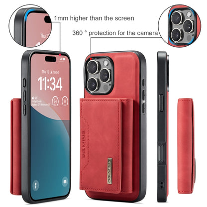 For iPhone 16 Pro Max DG.MING M2 Series 3-Fold Card Bag Wallet Leather Phone Case(Red) - iPhone 16 Pro Max Cases by DG.MING | Online Shopping UK | buy2fix