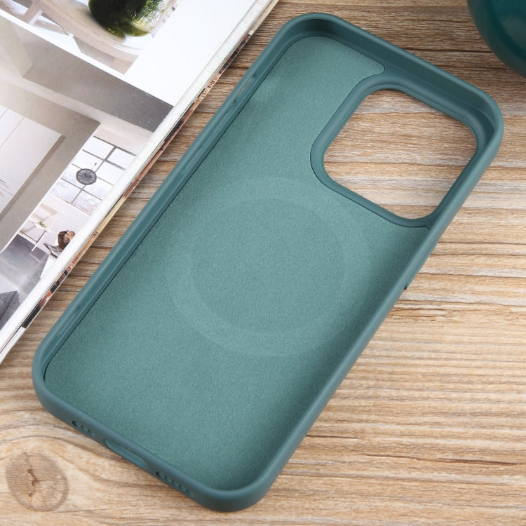 For iPhone 14 Pro Max MagSafe Liquid Silicone Phone Case(Deep Green) - iPhone 14 Pro Max Cases by buy2fix | Online Shopping UK | buy2fix