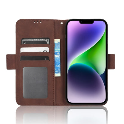 For iPhone 16 Pro Skin Feel Calf Texture Card Slots Leather Phone Case(Brown) - iPhone 16 Pro Cases by buy2fix | Online Shopping UK | buy2fix