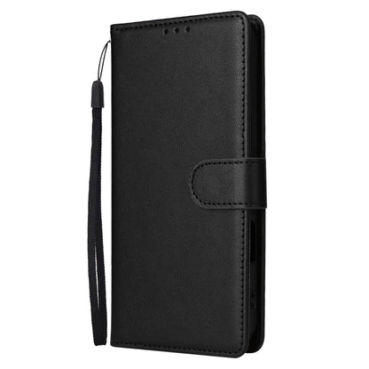 For iPhone 16 Multifunctional Horizontal Flip Leather Phone Case with Three Card Slots(Black) - iPhone 16 Cases by buy2fix | Online Shopping UK | buy2fix