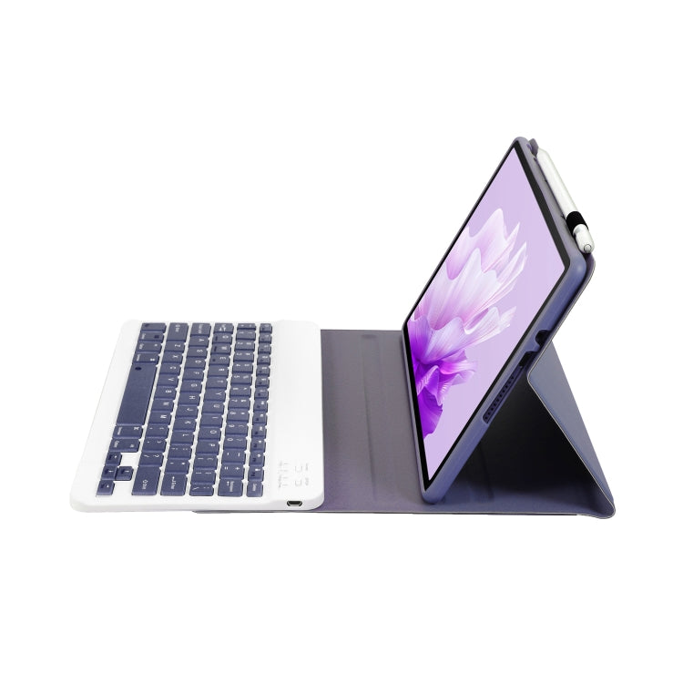 For Huawei MatePad Air 11.5 inch 2023 AH14 Lambskin Texture Ultra-thin Detachable Bluetooth Keyboard Leather Case(Purple) - Huawei Keyboard by buy2fix | Online Shopping UK | buy2fix