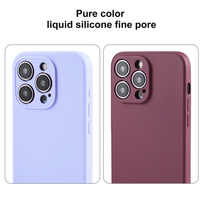 For iPhone 13 Pro Max Pure Color Liquid Silicone Fine Pore Phone Case(Light Purple) - iPhone 13 Pro Max Cases by buy2fix | Online Shopping UK | buy2fix