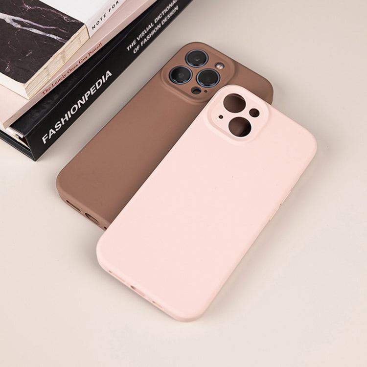 For iPhone 16 Pro Max Pure Color Liquid Silicone Fine Pore Phone Case(Light Brown) - iPhone 16 Pro Max Cases by buy2fix | Online Shopping UK | buy2fix