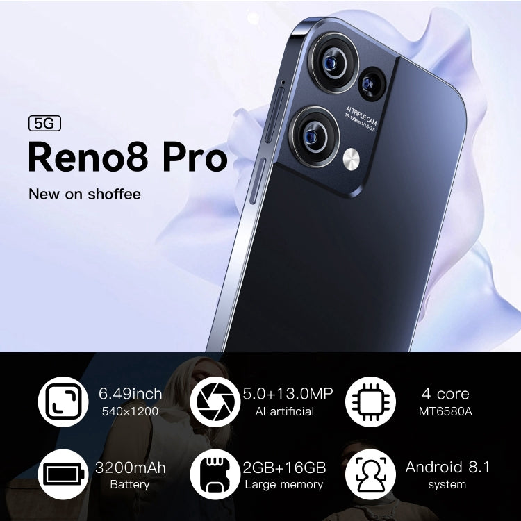 Reno8 Pro / B55, 2GB+16GB, 6.49 inch Screen, Face Identification, Android  8.1 MTK6580A Quad Core, Network: 3G, OTG, Dual SIM(Black) -  by buy2fix | Online Shopping UK | buy2fix