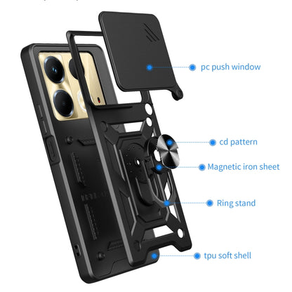 For Infinix Note 40 4G Sliding Camera Cover Design TPU+PC Phone Case(Black) - Infinix Cases by buy2fix | Online Shopping UK | buy2fix