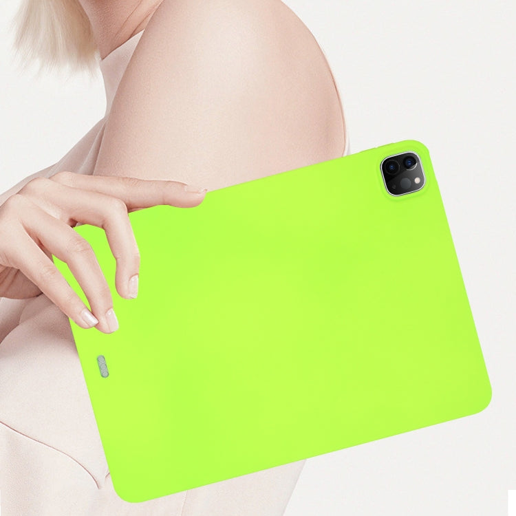 For iPad Air 11 2024 Oil Spray Skin-friendly TPU Tablet Case(Fluorescent Green) - iPad Air 11 2024 Cases by buy2fix | Online Shopping UK | buy2fix