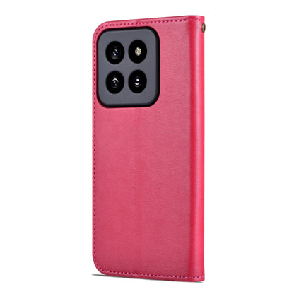 For Xiaomi 14 Pro AZNS Sheepskin Texture Flip Leather Phone Case(Red) - 14 Pro Cases by AZNS | Online Shopping UK | buy2fix