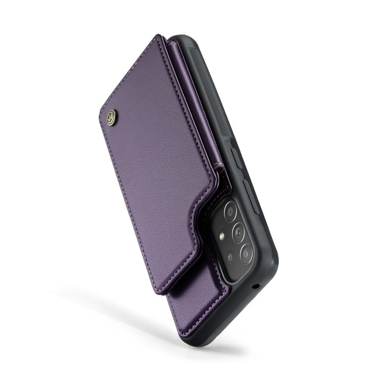 For Samsung Galaxy A52 4G/5G/A52s 5G CaseMe C22 Card Slots Holder RFID Anti-theft Phone Case(Purple) - Galaxy Phone Cases by CaseMe | Online Shopping UK | buy2fix