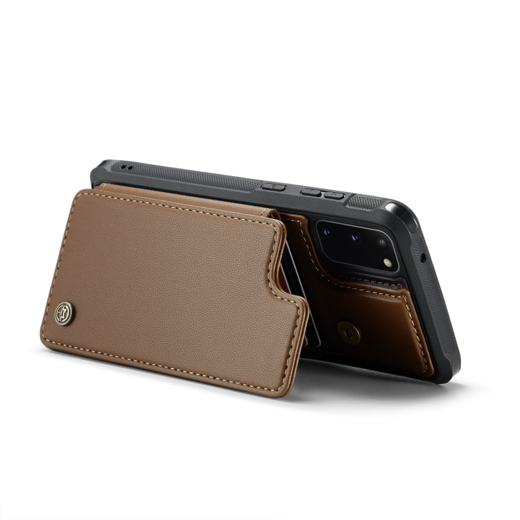 For Samsung Galaxy S20 CaseMe C22 Card Slots Holder RFID Anti-theft Phone Case(Brown) - Galaxy Phone Cases by CaseMe | Online Shopping UK | buy2fix