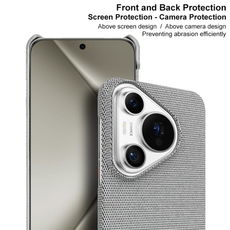 For Huawei Pura 70 Pro / 70 Pro+ imak Ruiyi Series Cloth Texture PU + PC Phone Case(Light Grey) - Huawei Cases by imak | Online Shopping UK | buy2fix