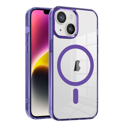 For iPhone 14 Ice Color Magnetic Series PC + Acrylic Magsafe Phone Case(Purple) - iPhone 14 Cases by buy2fix | Online Shopping UK | buy2fix