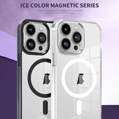 For iPhone 14 Ice Color Magnetic Series PC + Acrylic Magsafe Phone Case(Transparent) - iPhone 14 Cases by buy2fix | Online Shopping UK | buy2fix