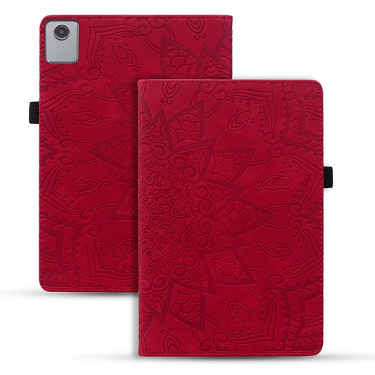 For Lenovo Tab M11 / Xiaoxin Pad 11 2024 Calf Texture Embossed Leather Tablet Case(Red) - Lenovo by buy2fix | Online Shopping UK | buy2fix