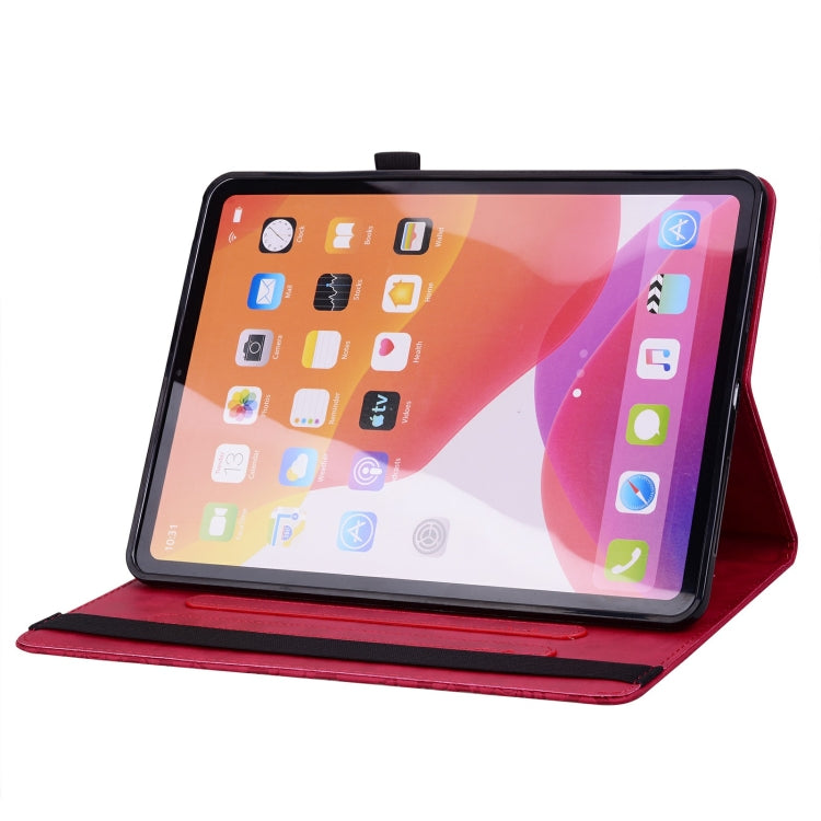 For Lenovo Tab M11 / Xiaoxin Pad 11 2024 Calf Texture Embossed Leather Tablet Case(Red) - Lenovo by buy2fix | Online Shopping UK | buy2fix