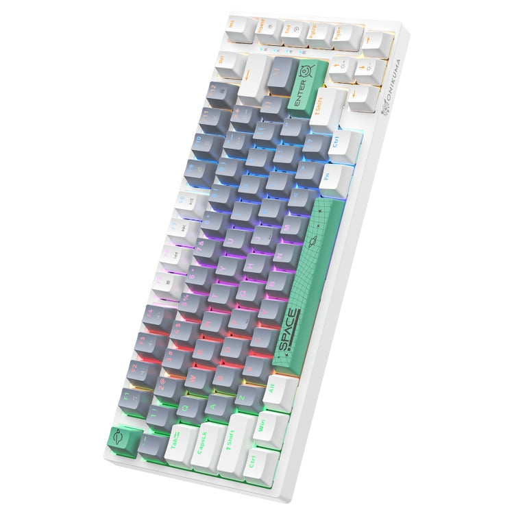 ONIKUMA G52 82 Keys RGB Lighting Wired Mechanical Keyboard, Type:Brown Switch(White) - Wired Keyboard by ONIKUMA | Online Shopping UK | buy2fix