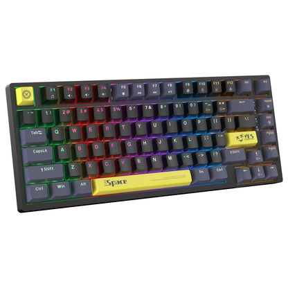 ONIKUMA G52 82 Keys RGB Lighting Wired Mechanical Keyboard, Type:Brown Switch(Black) - Wired Keyboard by ONIKUMA | Online Shopping UK | buy2fix