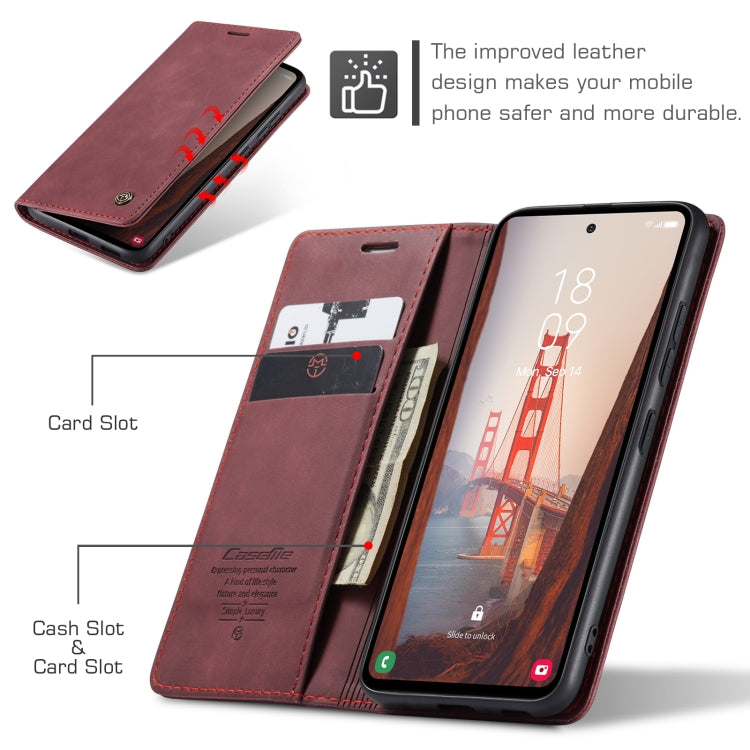For Samsung Galaxy S23 FE 5G CaseMe 013 Multifunctional Horizontal Flip Leather Phone Case(Wine Red) - Galaxy S23 FE 5G Cases by CaseMe | Online Shopping UK | buy2fix