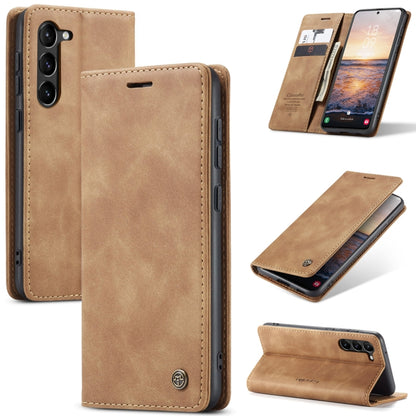 For Samsung Galaxy S24+ 5G CaseMe 013 Multifunctional Horizontal Flip Leather Phone Case(Brown) - Galaxy S24+ 5G Cases by CaseMe | Online Shopping UK | buy2fix
