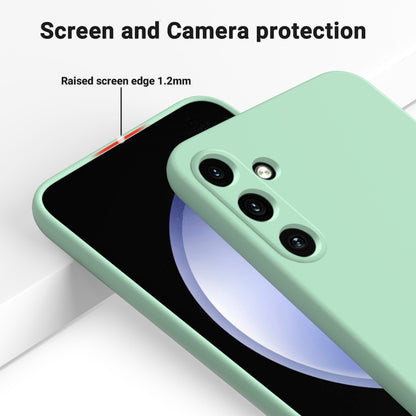 For Samsung Galaxy A55 5G Pure Color Liquid Silicone Shockproof Full Coverage Phone Case(Green) - Galaxy Phone Cases by buy2fix | Online Shopping UK | buy2fix