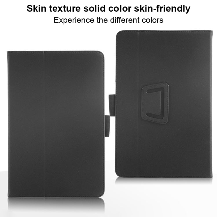 For TCL NxtPaper 11 2-Folding Leather Tablet Case with Handrest & Pen Slot(Black) - Others by buy2fix | Online Shopping UK | buy2fix