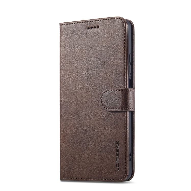 For Realme C55 LC.IMEEKE Calf Texture Horizontal Flip Leather Case(Brown) - Realme Cases by LC.IMEEKE | Online Shopping UK | buy2fix