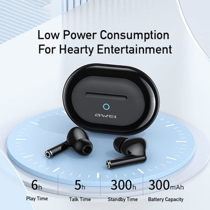 awei T61 Noise Reduction Dual Mic TWS Bluetooth Earbuds(Black) - TWS Earphone by awei | Online Shopping UK | buy2fix