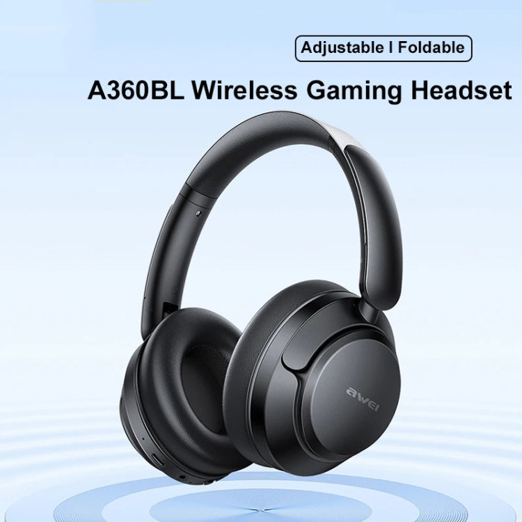 AWEI A360BL Foldable Wireless Bluetooth Gaming Headset(Black) - Headset & Headphone by awei | Online Shopping UK | buy2fix