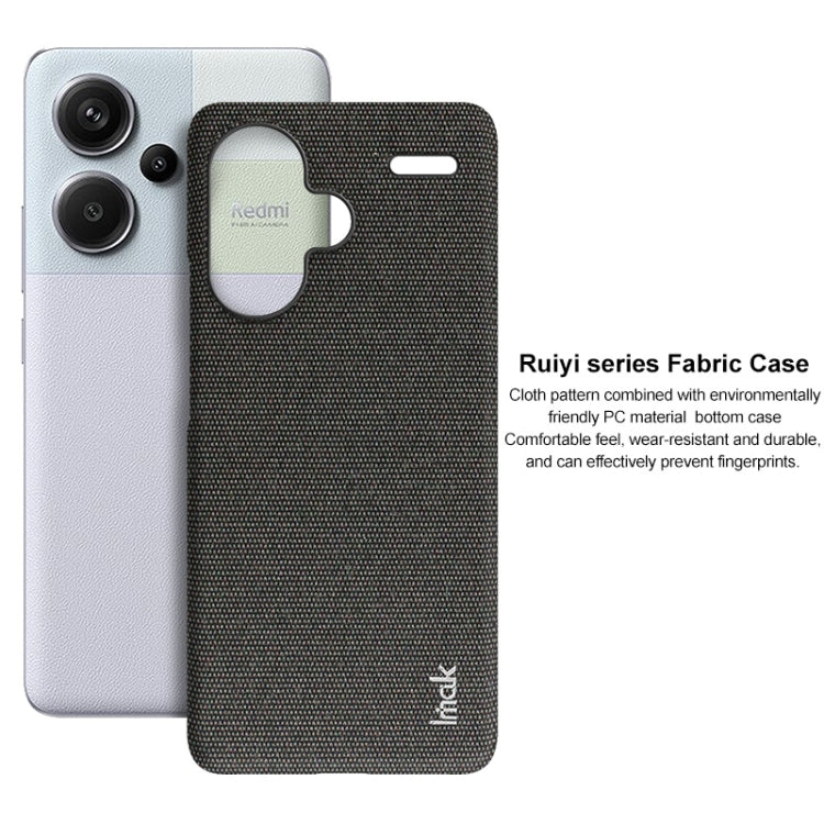 For Xiaomi Redmi Note 13 Pro+ 5G imak Ruiyi Series Cloth Texture PU + PC Phone Case(Light Grey) - Note 13 Pro+ Cases by imak | Online Shopping UK | buy2fix