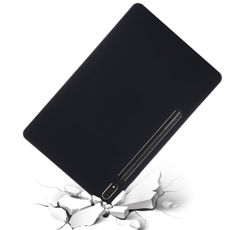 For Samsung Galaxy Tab S9 FE+ Pure Color Liquid Silicone Shockproof Tablet Case(Black) - Galaxy Tab S9 FE+ by buy2fix | Online Shopping UK | buy2fix