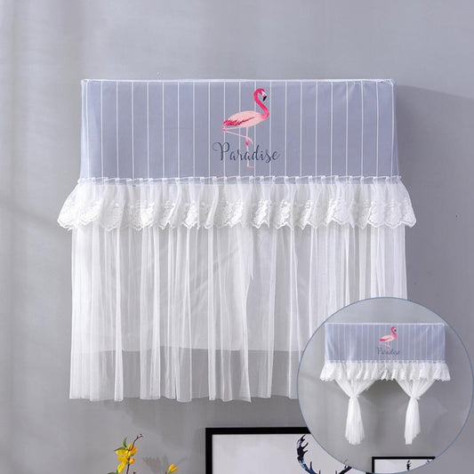 Do Not Take Dust-proof And Anti Direct Blowing Simple Wind Hanging Machine Air Conditioner Moon Cover, Size:Width 98 × Thickness 20 × Height 90cm(Striped Flamingo) - Dust Covers by buy2fix | Online Shopping UK | buy2fix