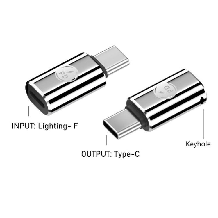 PD27W USB-C / Type-C to 8 Pin Adapter(Silver) - Converter & Adapter by buy2fix | Online Shopping UK | buy2fix