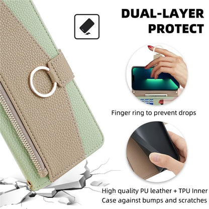 For Motorola Moto G Play 4G 2024 Crossbody Litchi Texture Leather Phone Case(Green) - Motorola Cases by buy2fix | Online Shopping UK | buy2fix