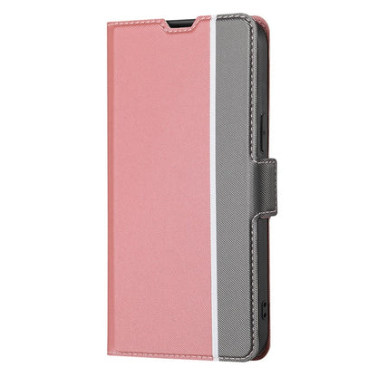 For Motorola Edge 5G 2024 Twill Texture Side Button Leather Phone Case(Pink) - Motorola Cases by buy2fix | Online Shopping UK | buy2fix