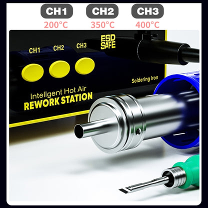 Mechanic 861DS 2 in 1 Dual Function Hot Air Gun Electric Soldering Iron Rework Station, Plug:US - Soldering Iron Set by MECHANIC | Online Shopping UK | buy2fix