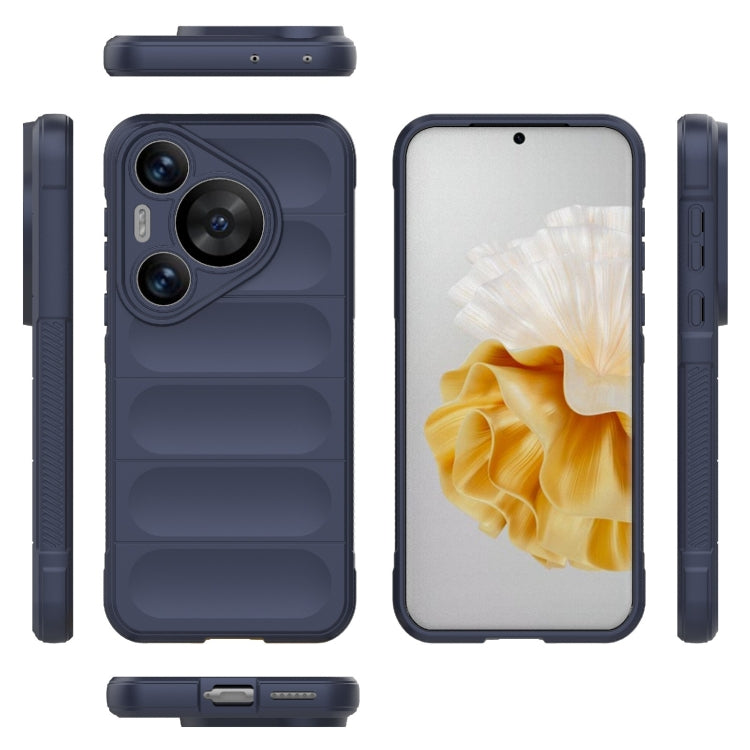 For Huawei Pura 70 Pro / 70 Pro+ Magic Shield TPU + Flannel Phone Case(Dark Blue) - Huawei Cases by buy2fix | Online Shopping UK | buy2fix