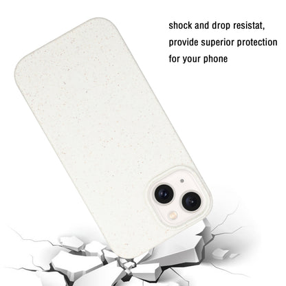 For iPhone 15 Wheat MagSafe Magnetic Straw Material + TPU Phone Case(White) - iPhone 15 Cases by buy2fix | Online Shopping UK | buy2fix