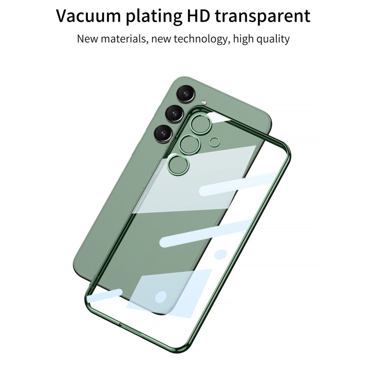 For Samsung Galaxy S24+ GKK Plating Transparent TPU Phone Case, Without pen(Green) - Galaxy S24+ 5G Cases by GKK | Online Shopping UK | buy2fix