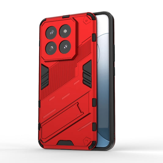 For Xiaomi 14 Pro 5G Punk Armor 2 in 1 PC + TPU Phone Case with Holder(Red) - 14 Pro Cases by buy2fix | Online Shopping UK | buy2fix