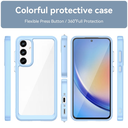 For Samsung Galaxy A55 Colorful Series Acrylic Hybrid TPU Phone Case(Blue) - Galaxy Phone Cases by buy2fix | Online Shopping UK | buy2fix