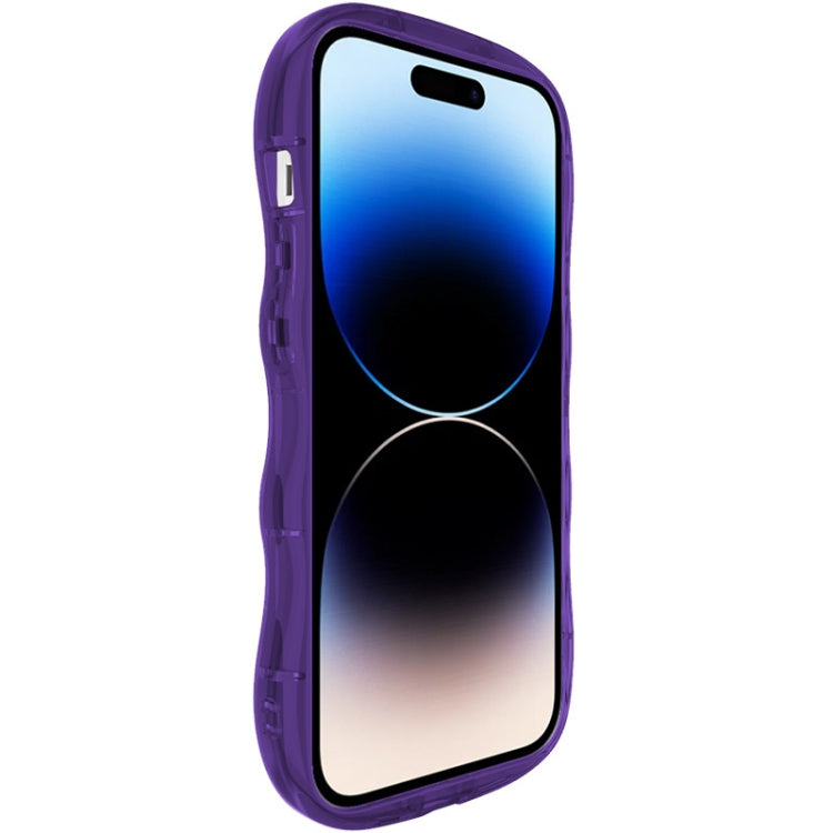 For iPhone 15 Pro Max IMAK Wave Bubble Soft Shockproof Phone Case(Purple) - iPhone 15 Pro Max Cases by imak | Online Shopping UK | buy2fix