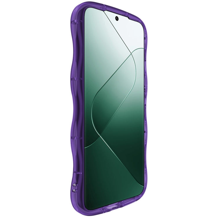 For Xiaomi 14 Pro 5G IMAK Wave Bubble Soft Shockproof Phone Case(Purple) - 14 Pro Cases by imak | Online Shopping UK | buy2fix
