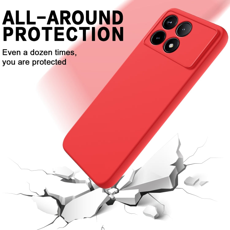 For Xiaomi Redmi K70/K70 Pro Solid Color Liquid Silicone Dropproof Full Coverage Phone Case(Red) - K70 Pro Cases by buy2fix | Online Shopping UK | buy2fix