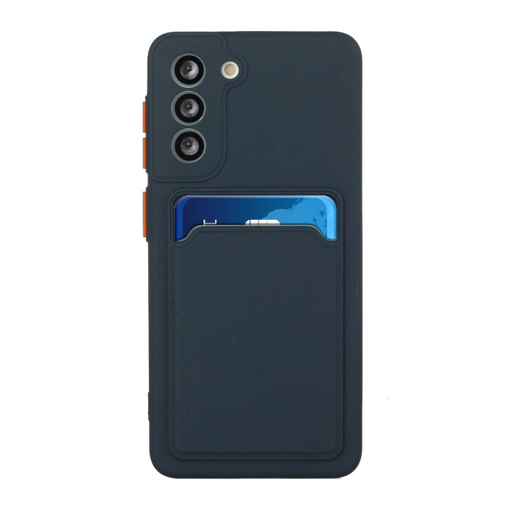 For Samsung Galaxy S24 5G / S25 5G Card Slot Design Shockproof TPU Phone Case(Dark Blue) - Galaxy S24 5G Cases by buy2fix | Online Shopping UK | buy2fix