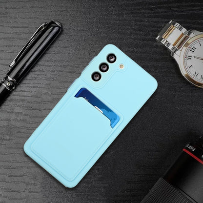 For Samsung Galaxy S24 5G / S25 5G Card Slot Design Shockproof TPU Phone Case(Sky Blue) - Galaxy S24 5G Cases by buy2fix | Online Shopping UK | buy2fix