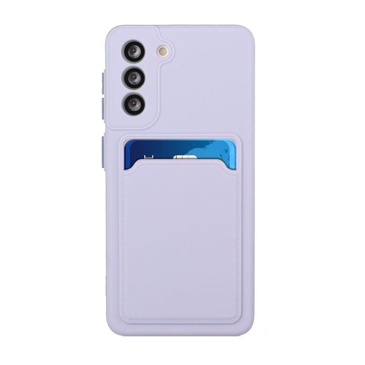 For Samsung Galaxy S24 Card Slot Design Shockproof TPU Phone Case(Purple) - Galaxy S24 5G Cases by buy2fix | Online Shopping UK | buy2fix