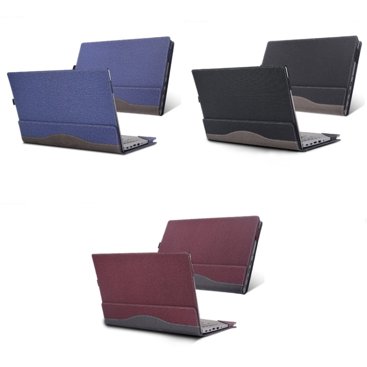 For Lenovo V14 G2 ALC / ITL / IJL Laptop Leather Anti-Fall Protective Case(Wine Red) - 14.1 inch by buy2fix | Online Shopping UK | buy2fix