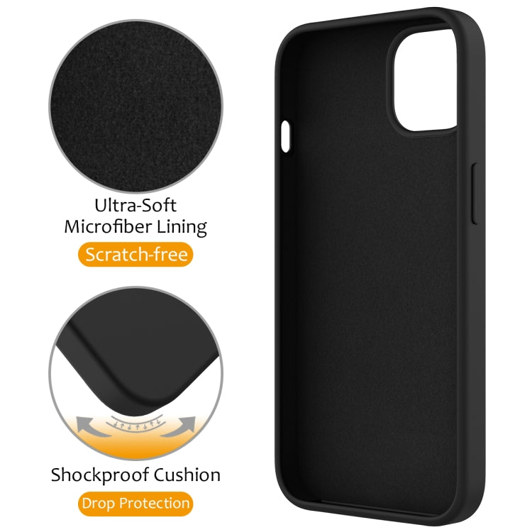 For iPhone 12 MagSafe Magnetic Liquid Silicone Phone Case with Ring Holder(Black) - iPhone 12 / 12 Pro Cases by buy2fix | Online Shopping UK | buy2fix