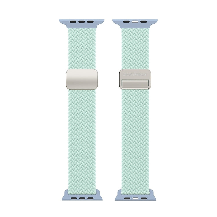 For Apple Watch Series 9 41mm DUX DUCIS Mixture Pro Series Magnetic Buckle Nylon Braid Watch Band(Light Mint) - Watch Bands by DUX DUCIS | Online Shopping UK | buy2fix