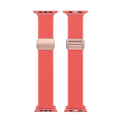 For Apple Watch Series 10 42mm DUX DUCIS Mixture Pro Series Magnetic Buckle Nylon Braid Watch Band(Guava) - Watch Bands by DUX DUCIS | Online Shopping UK | buy2fix